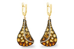 Allison Kaufman Citrine & Diamond Earrings in 14K Yellow Gold, 5.62 ctw