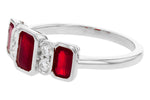 Allison Kaufman Ruby & Diamond Ring in 14K White Gold, 1.55 ctw, alternate view