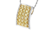 Allison Kaufman Yellow Diamond Necklace in 14K Yellow & White Gold, 2.12 ctw, alternate view