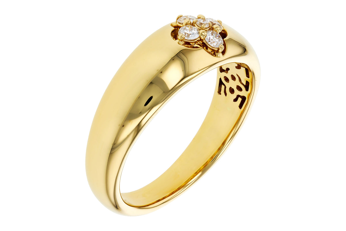 Allison Kaufman Diamond Wedding Band in 14K Yellow Gold, 0.14 ctw (W2742), alternate view
