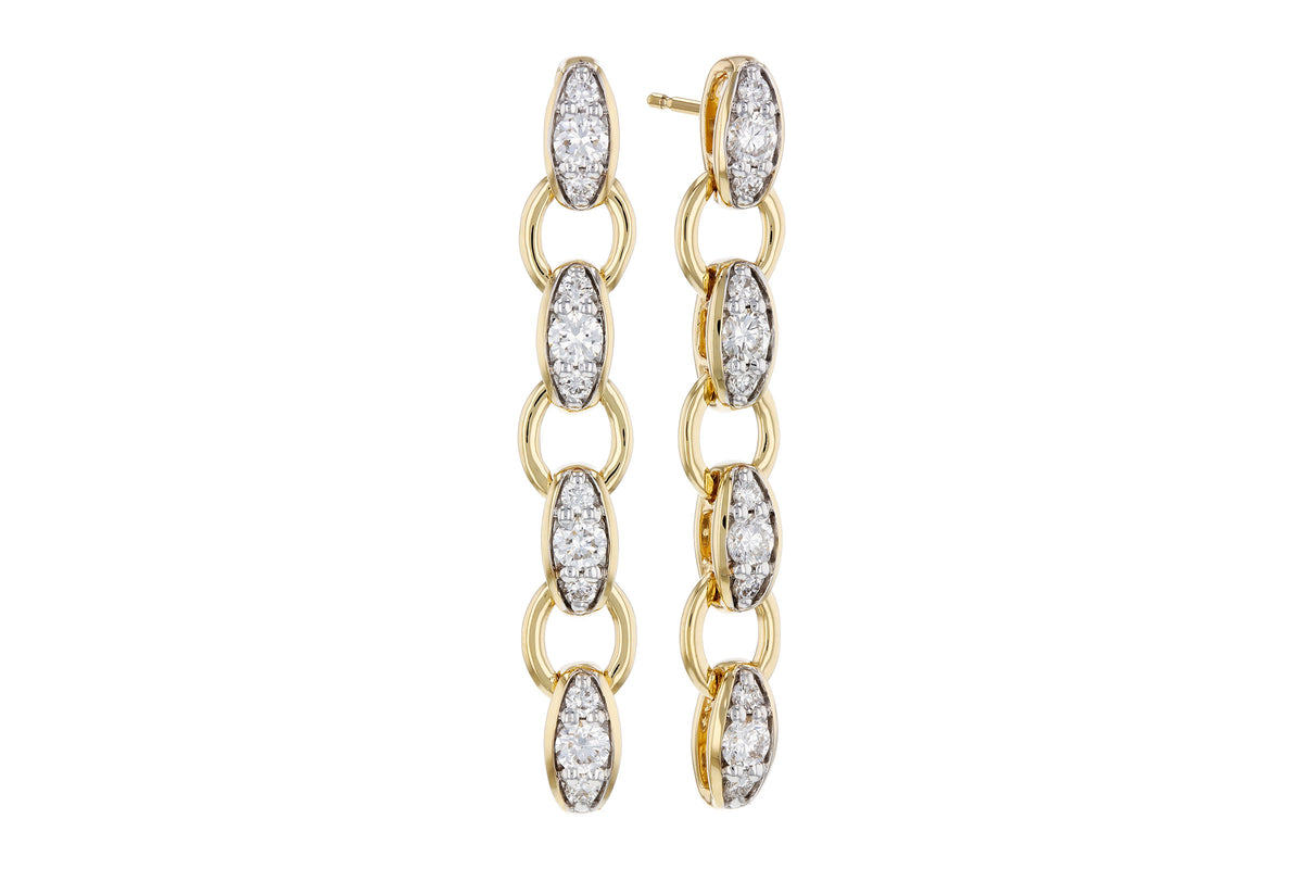 Allison Kaufman Diamond Earrings in 14K Yellow Gold, 0.65 ctw