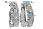Allison Kaufman Baguette Diamond Earrings in 14K White Gold, 0.18 ctw, alternate view