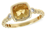 Allison Kaufman Citrine & Diamond Ring in 14K Yellow Gold, 1.23 ctw