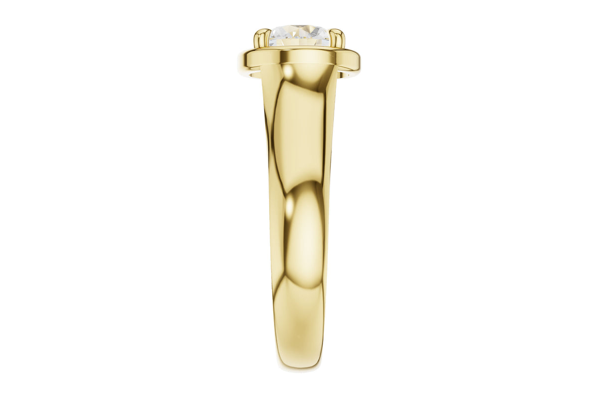 Allison Kaufman Diamond Engagement Ring Semi-Mount in 14K Yellow Gold, 0.09 ctw (L7923), alternate view