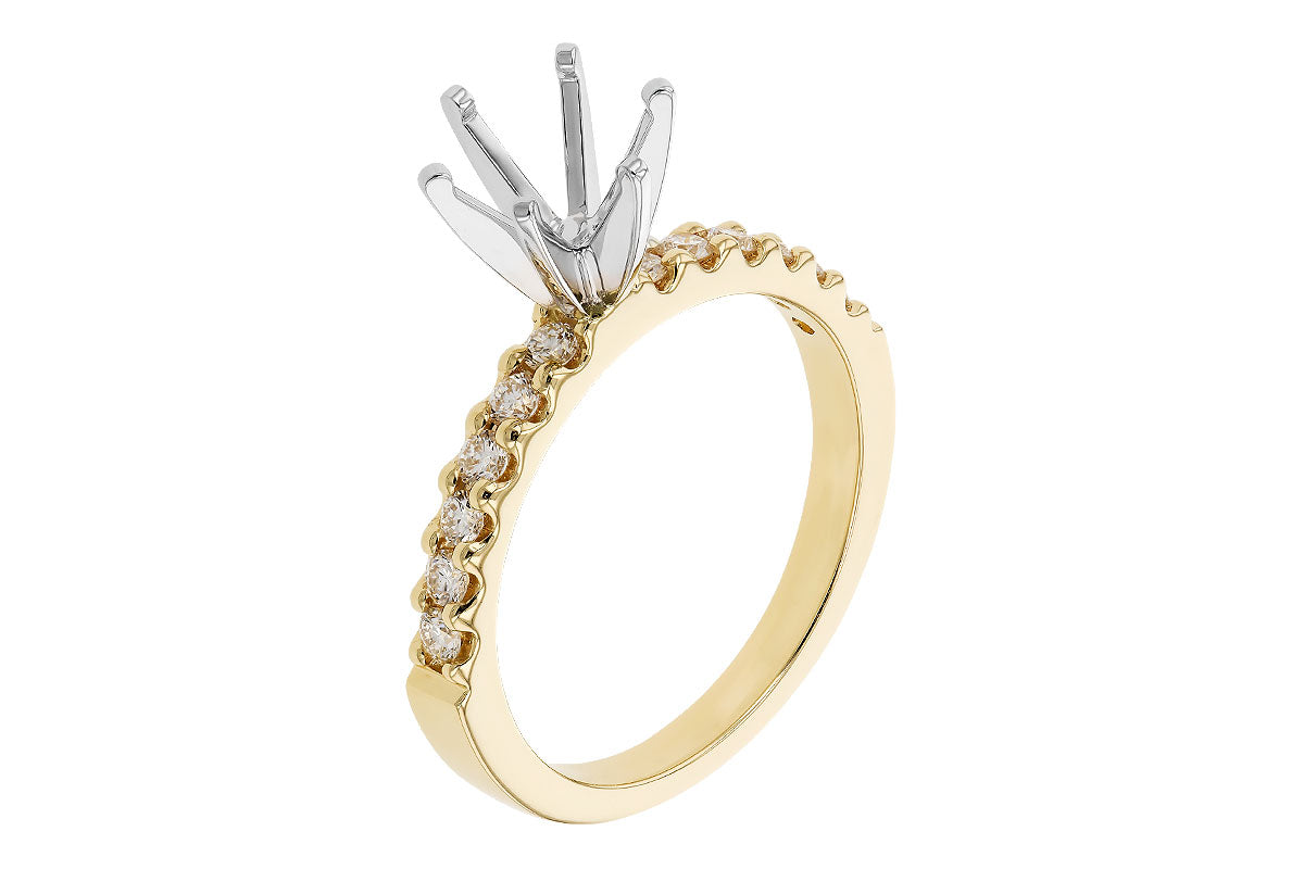 Allison Kaufman Diamond Engagement Ring Semi-Mount in 14K Yellow Gold, 0.33 ctw (L7854), alternate view