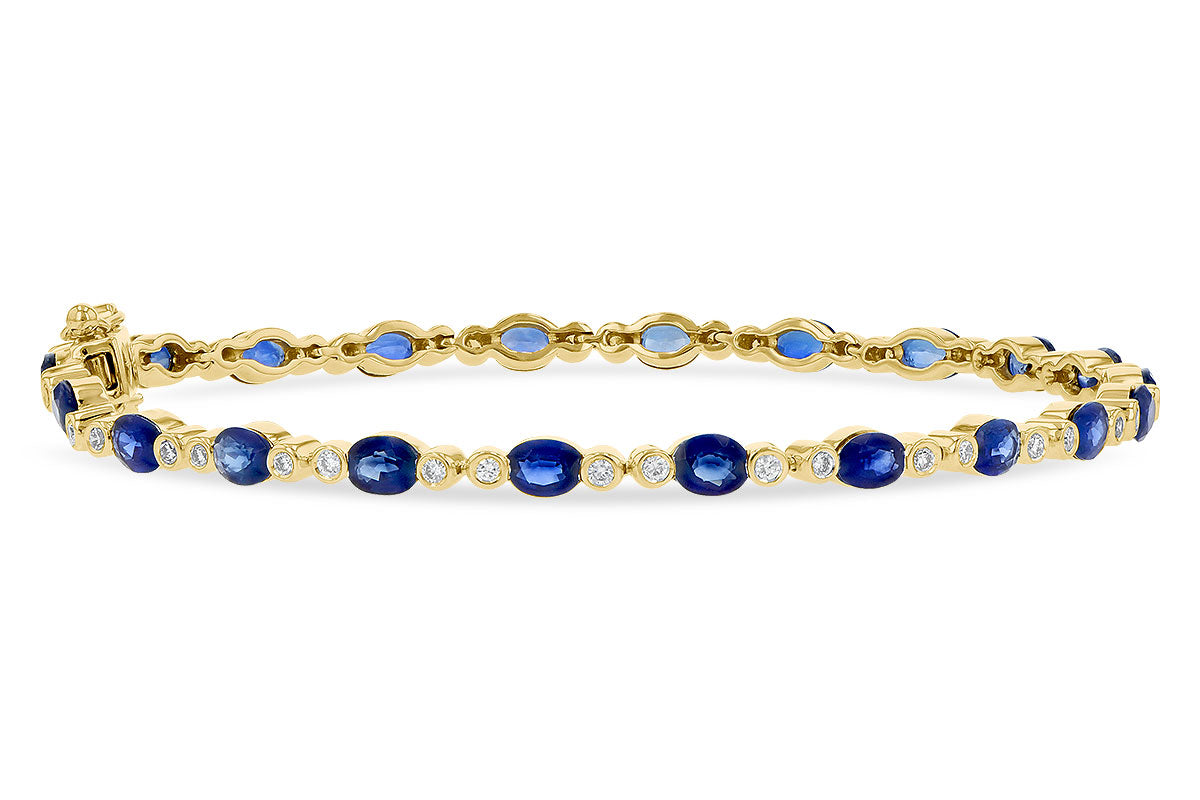 Allison Kaufman Sapphire & Diamond Bracelet in 14K Yellow Gold, 4.52 ctw