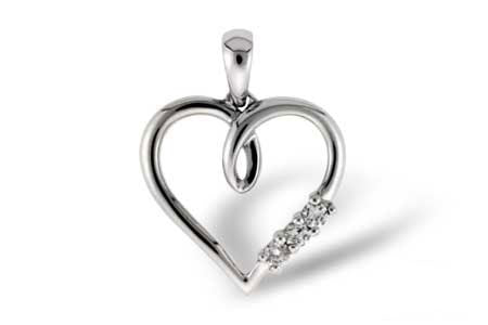 Allison Kaufman Diamond Pendant in 14K White Gold, 0.08 ctw (P6395)