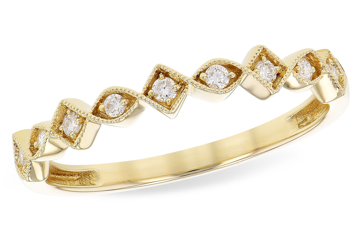 Allison Kaufman Diamond Wedding Band in 14K Yellow Gold, 0.11 ctw (W2482)