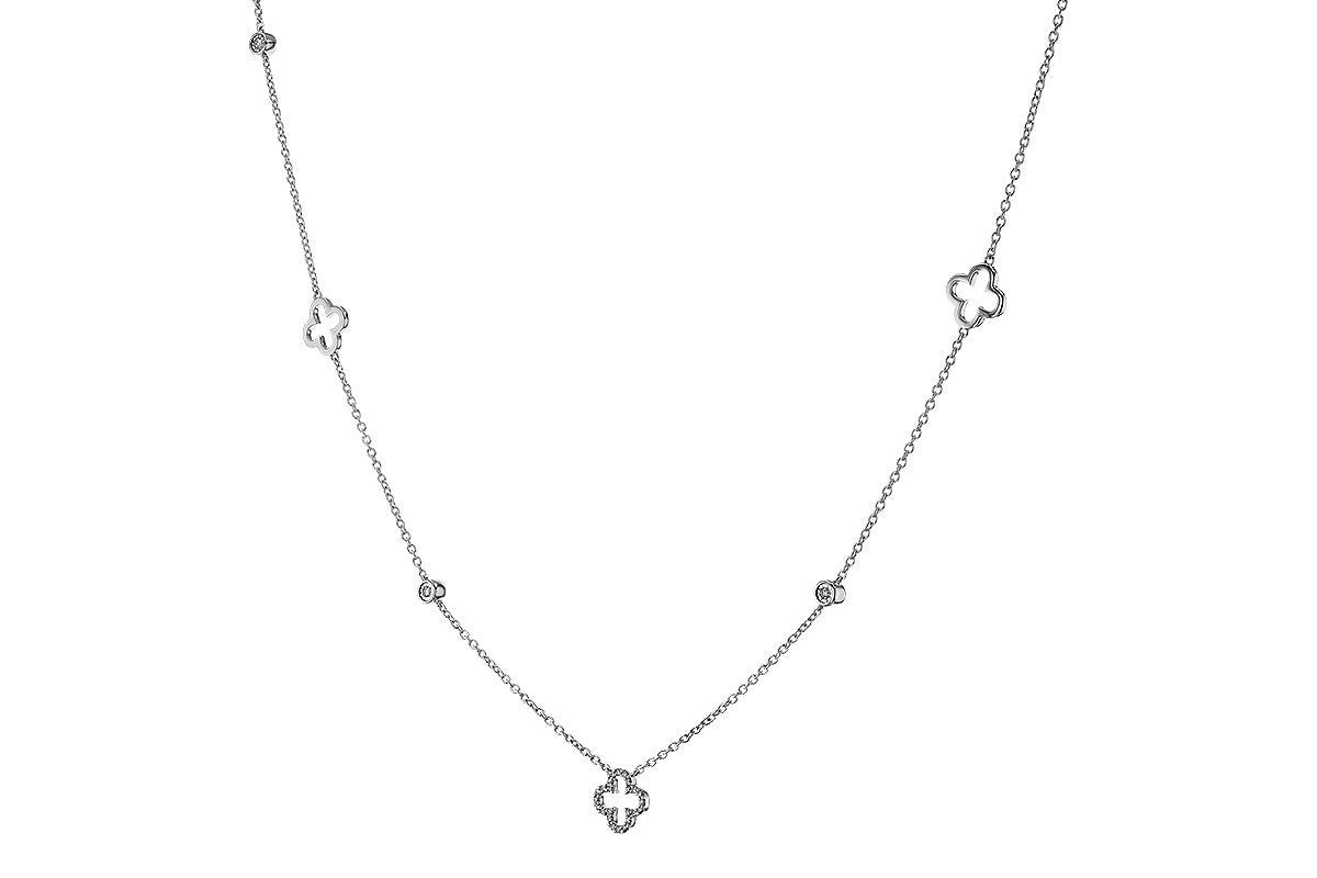Allison Kaufman Diamond Necklace in 14K White Gold, 0.20 ctw (N8606), alternate view