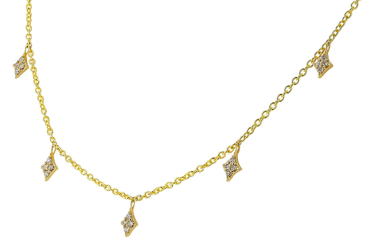 Allison Kaufman Diamond Necklace in 14K Yellow Gold, 0.19 ctw, alternate view