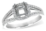 Allison Kaufman Diamond Engagement Ring Semi-Mount in 14K White Gold, 0.30 ctw (LR127-30)