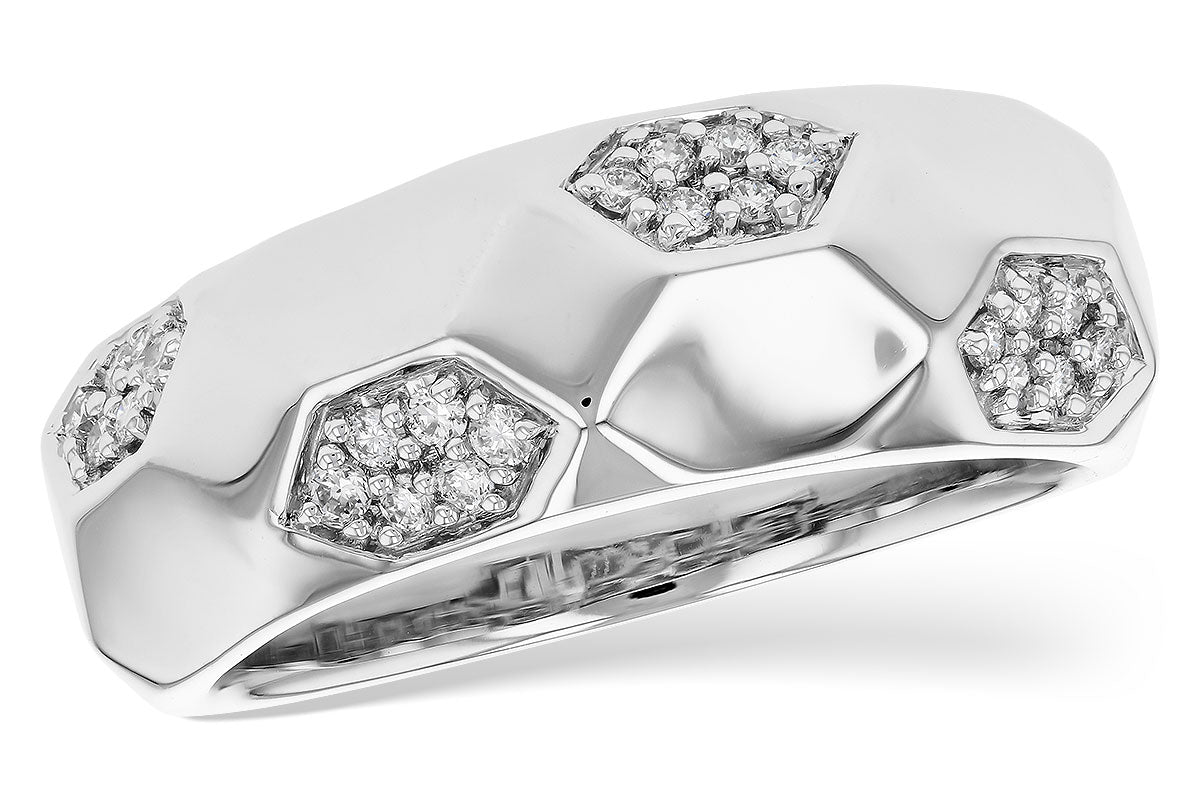 Allison Kaufman Diamond Ring in 14K White Gold, 0.18 ctw