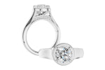 Allison Kaufman Diamond Engagement Ring Semi-Mount in 14K White Gold, 0.09 ctw (L7923), alternate view