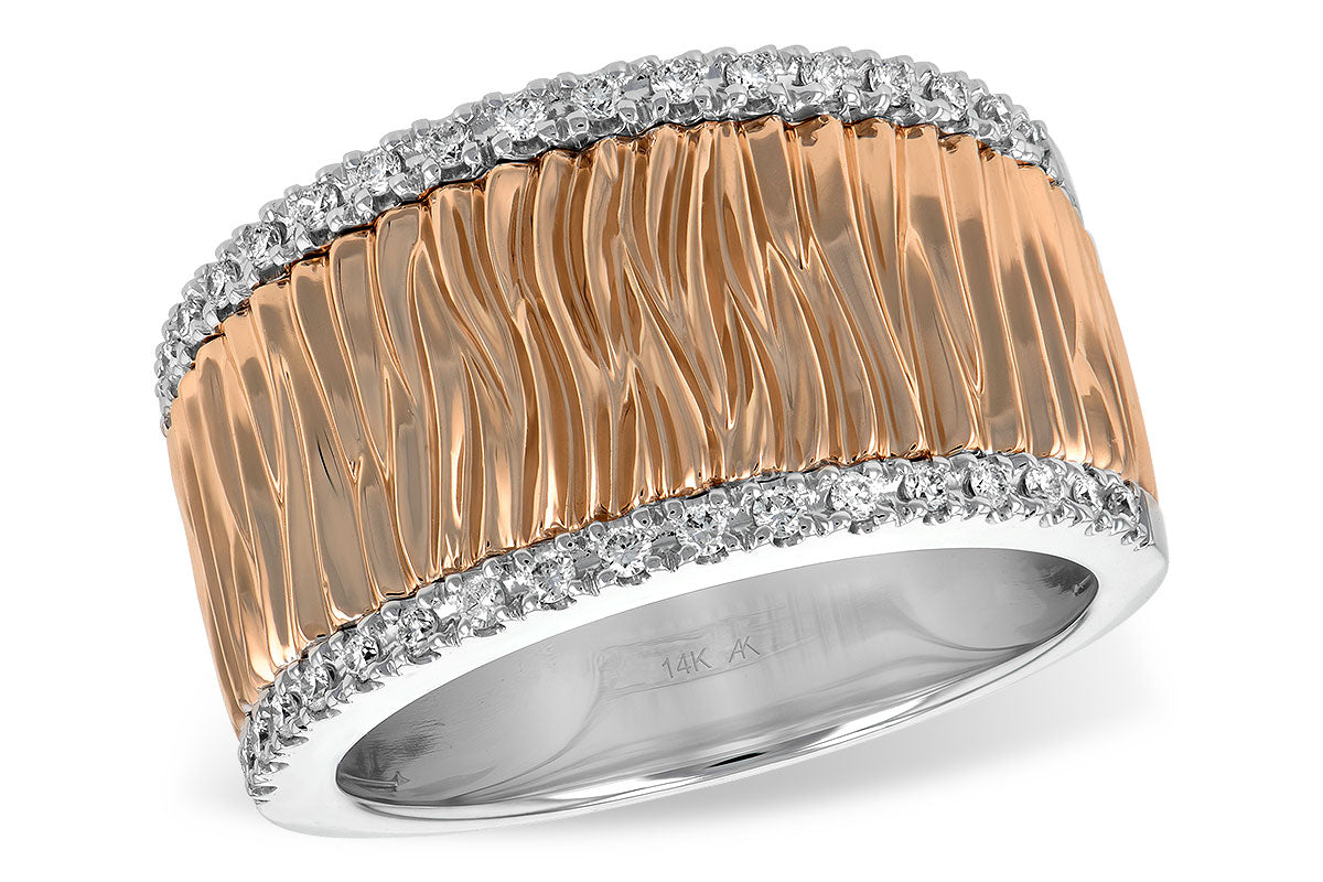 Allison Kaufman Diamond Wedding Band in 14K Two-Tone Gold, 0.20 ctw (W1973)