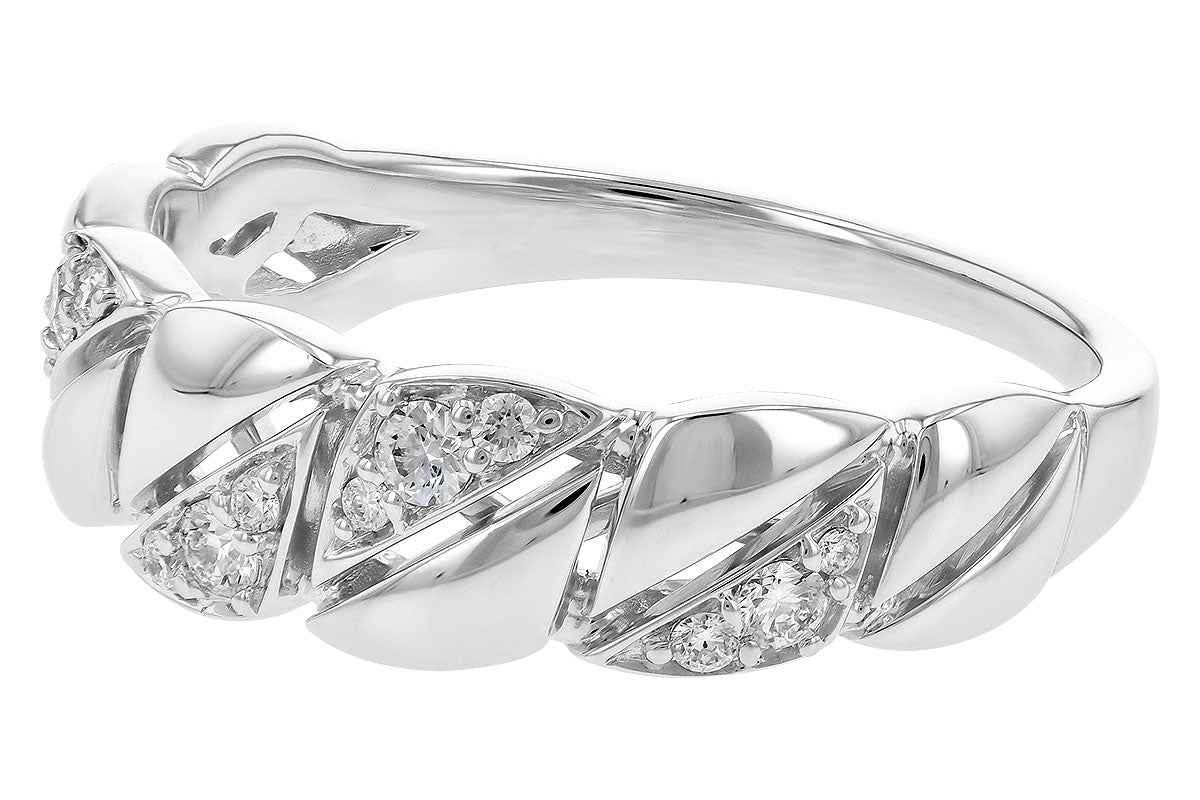 Allison Kaufman Diamond Wedding Band in 14K White Gold, 0.17 ctw (W2312), alternate view