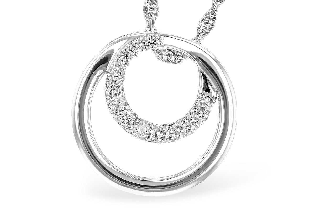 Allison Kaufman Diamond Necklace in 14K White Gold, 0.15 ctw (N8297)