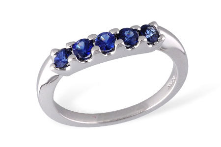 Allison Kaufman Sapphire Band Enhancer in 14K White Gold, 0.53 ctw