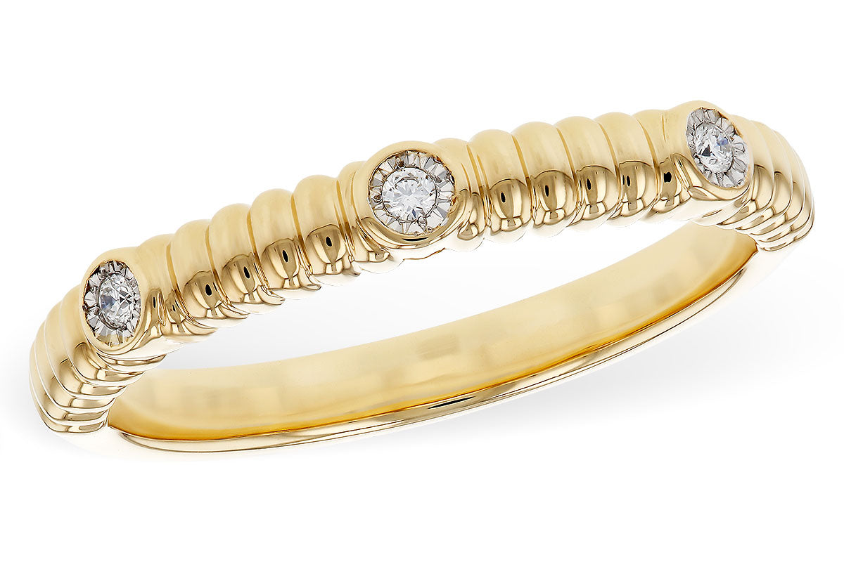 Allison Kaufman Diamond Wedding Band in 14K Yellow Gold, 0.03 ctw