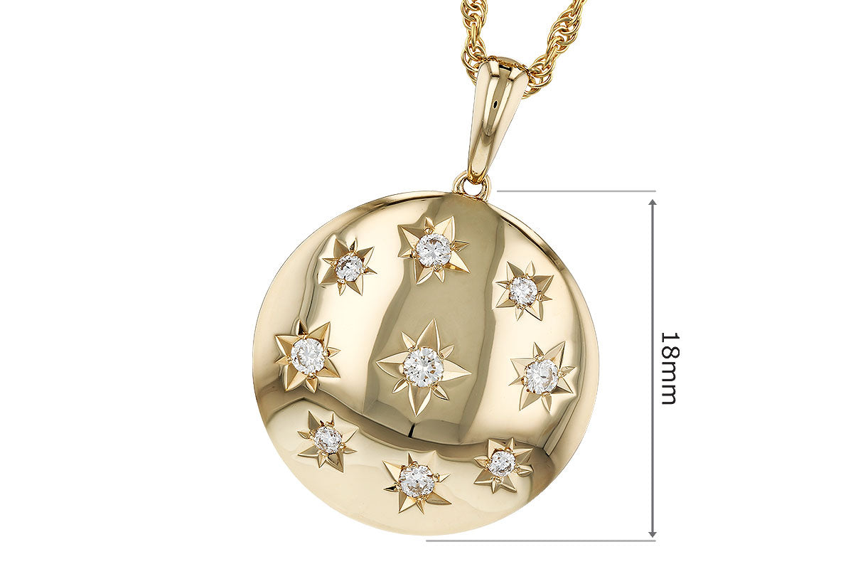 Allison Kaufman Diamond Necklace in 14K Yellow Gold, 0.17 ctw, alternate view