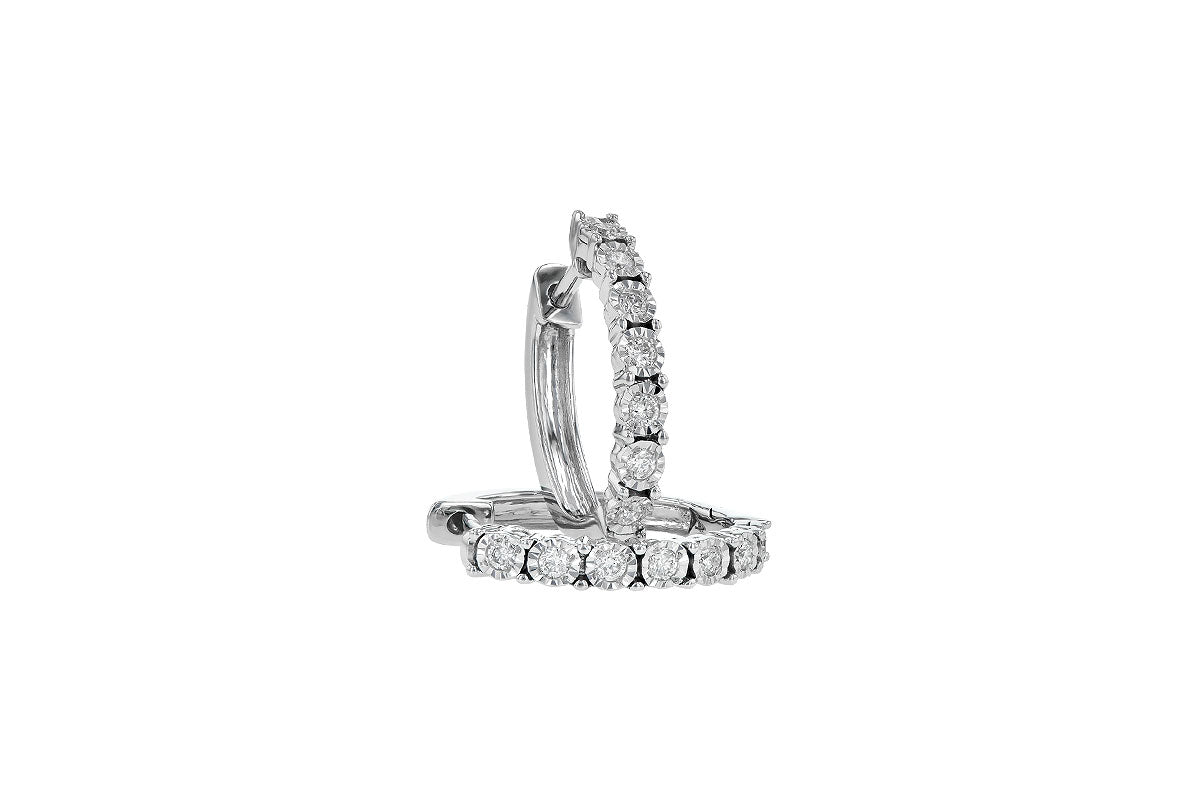 Allison Kaufman Diamond Earrings in 14K White Gold, 0.25 ctw (ER809-25), alternate view
