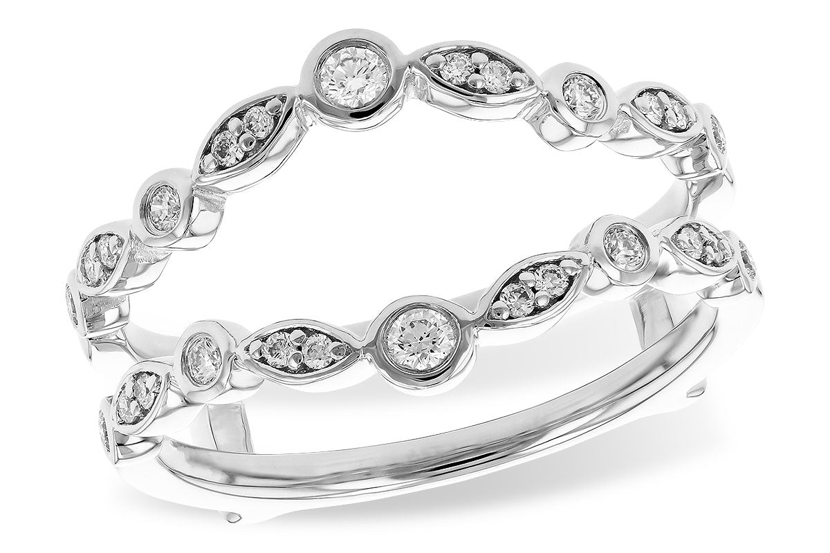 Allison Kaufman Diamond Ring Guard in 14K White Gold, 0.20 ctw (W2470)