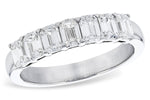 Allison Kaufman Fancy-Cut Diamond Wedding Band in 14K White Gold, 1.33 ctw