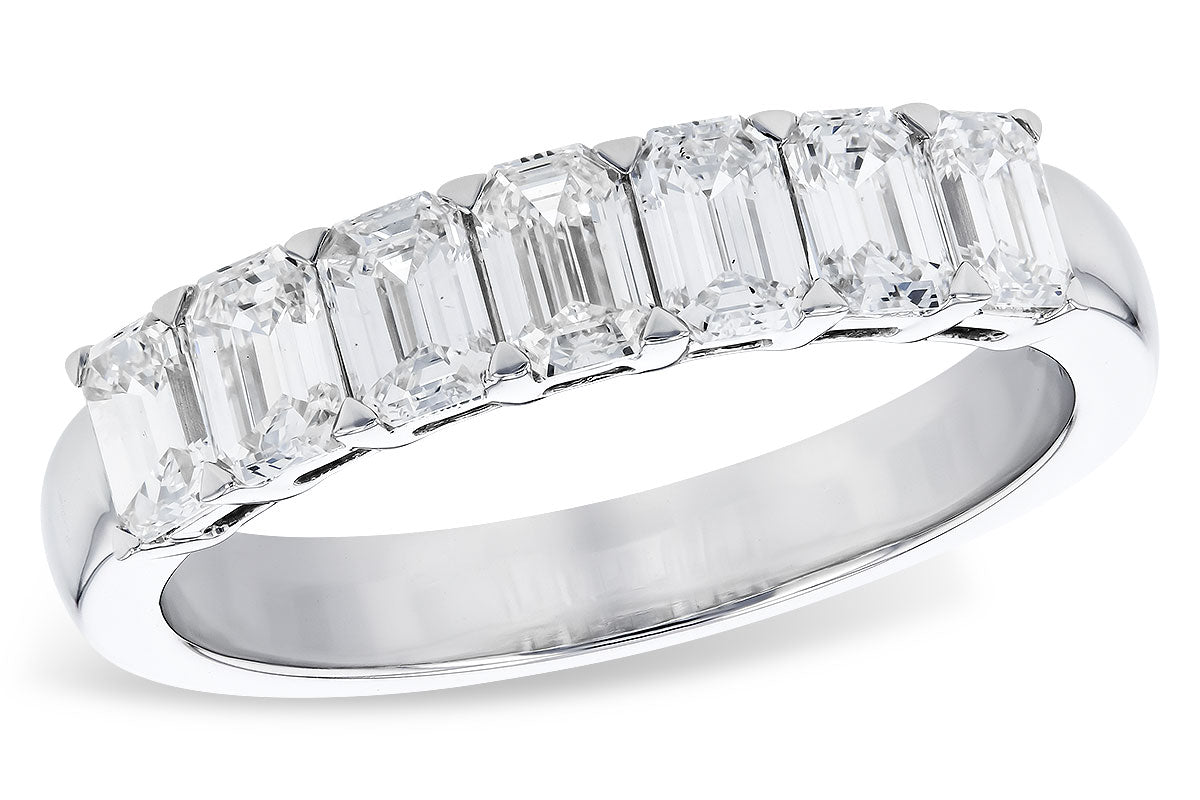 Allison Kaufman Fancy-Cut Diamond Wedding Band in 14K White Gold, 1.33 ctw