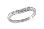 Allison Kaufman Baguette Diamond Band Enhancer in 14K White Gold, 0.15 ctw