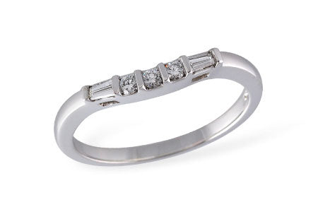 Allison Kaufman Baguette Diamond Band Enhancer in 14K White Gold, 0.15 ctw