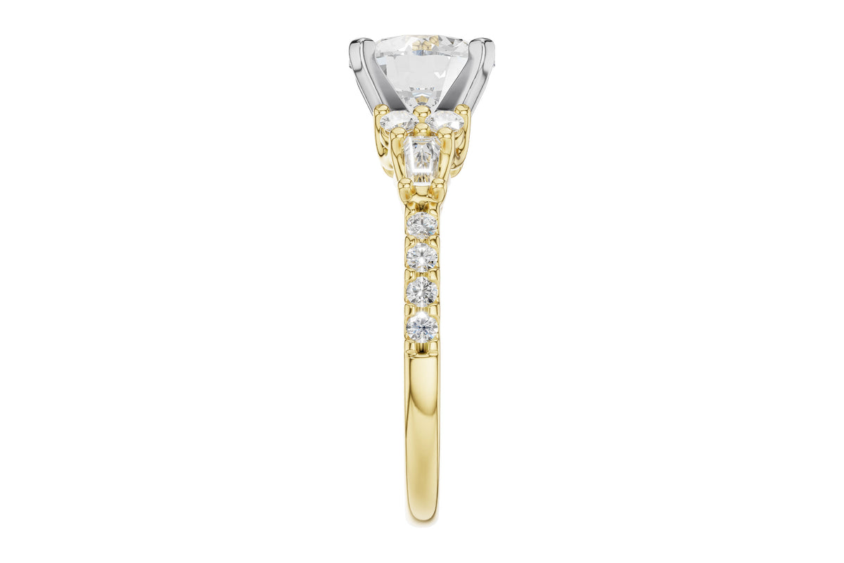 Allison Kaufman Diamond Engagement Ring Semi-Mount in 14K Yellow Gold, 0.42 ctw (L7914), alternate view