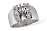 Allison Kaufman Diamond Engagement Ring Semi-Mount in 14K White Gold, 0.37 ctw (L7048)