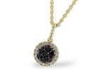 Allison Kaufman Black Diamond Necklace in 14K Yellow Gold, 0.56 ctw