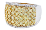 Allison Kaufman Yellow Diamond Wedding Band in 14K Yellow & White Gold, 2.37 ctw, alternate view