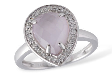 Allison Kaufman Amethyst & Diamond Ring in 14K White Gold, 2.23 ctw