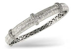 Allison Kaufman Diamond Bangle Bracelet in 14K White Gold, 0.64 ctw