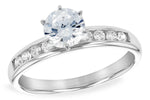 Allison Kaufman Diamond Engagement Ring Semi-Mount in 14K White Gold, 0.20 ctw (LR111-20)