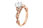 Allison Kaufman Diamond Engagement Ring Semi-Mount in 14K Rose Gold, 0.12 ctw (L7744), alternate view