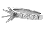 Allison Kaufman Diamond Engagement Ring Semi-Mount in 14K White Gold, 1.00 ctw (L7877), alternate view