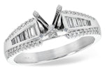 Allison Kaufman Diamond Engagement Ring Semi-Mount in 14K White Gold, 0.37 ctw (L7730)
