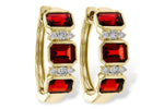 Allison Kaufman Garnet & Diamond Earrings in 14K Yellow Gold, 1.61 ctw