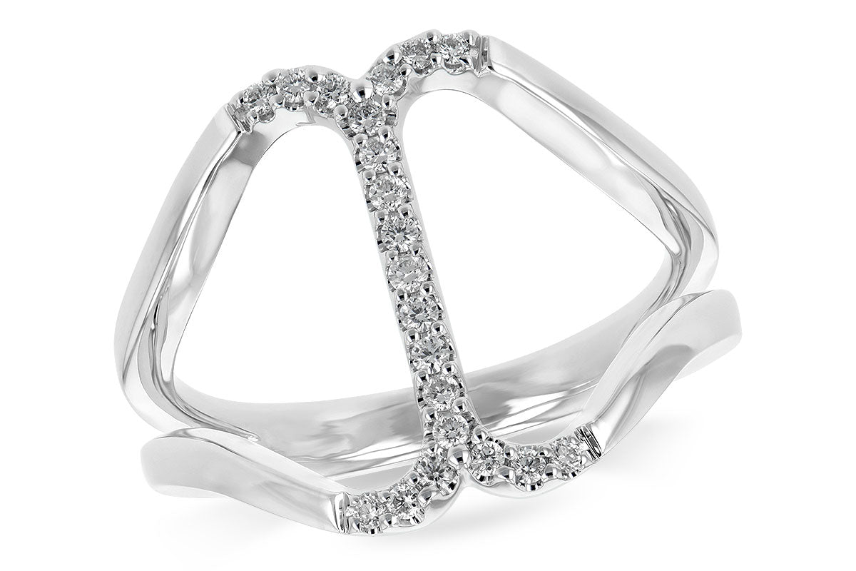 Allison Kaufman Diamond Ring in 14K White Gold, 0.15 ctw (D5622)