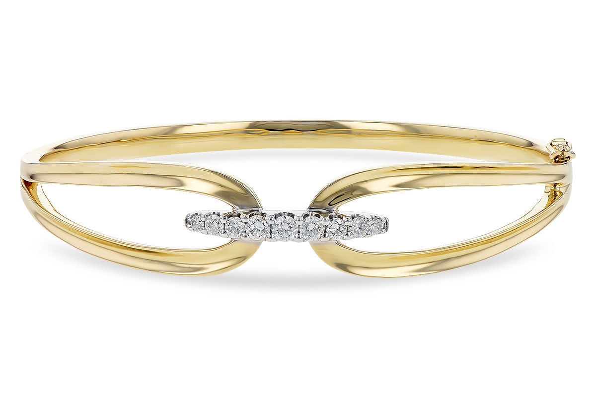 Allison Kaufman Diamond Bangle Bracelet in 14K Yellow Gold, 0.50 ctw (B1310)