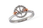 Allison Kaufman Diamond Engagement Ring Semi-Mount in 14K Two-Tone Gold, 0.22 ctw (L7466)