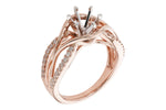 Allison Kaufman Diamond Engagement Ring Semi-Mount in 14K Rose Gold, 0.25 ctw (L7617), alternate view