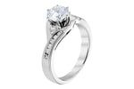 Allison Kaufman Diamond Engagement Ring Semi-Mount in 14K White Gold, 0.24 ctw (L7577), alternate view