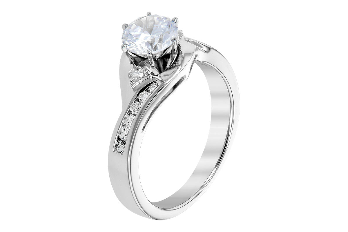 Allison Kaufman Diamond Engagement Ring Semi-Mount in 14K White Gold, 0.24 ctw (L7577), alternate view