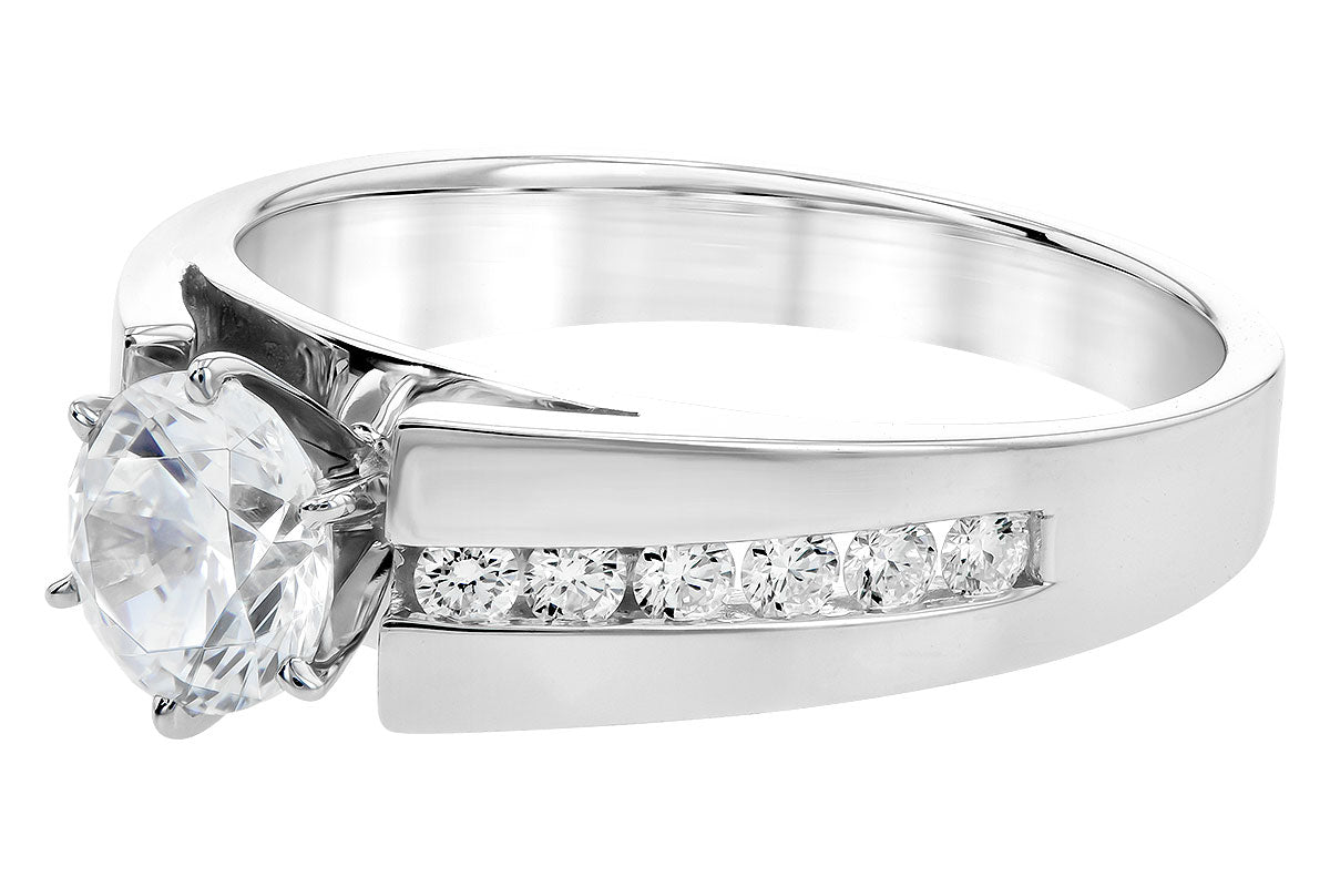 Allison Kaufman Diamond Engagement Ring Semi-Mount in 14K White Gold, 0.27 ctw (L7434), alternate view