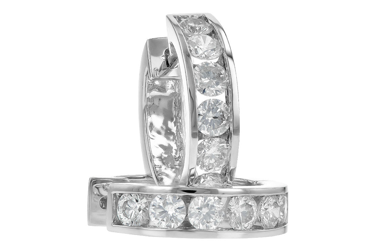 Allison Kaufman Diamond Earrings in 14K White Gold, 2.00 ctw (ER100-2), alternate view