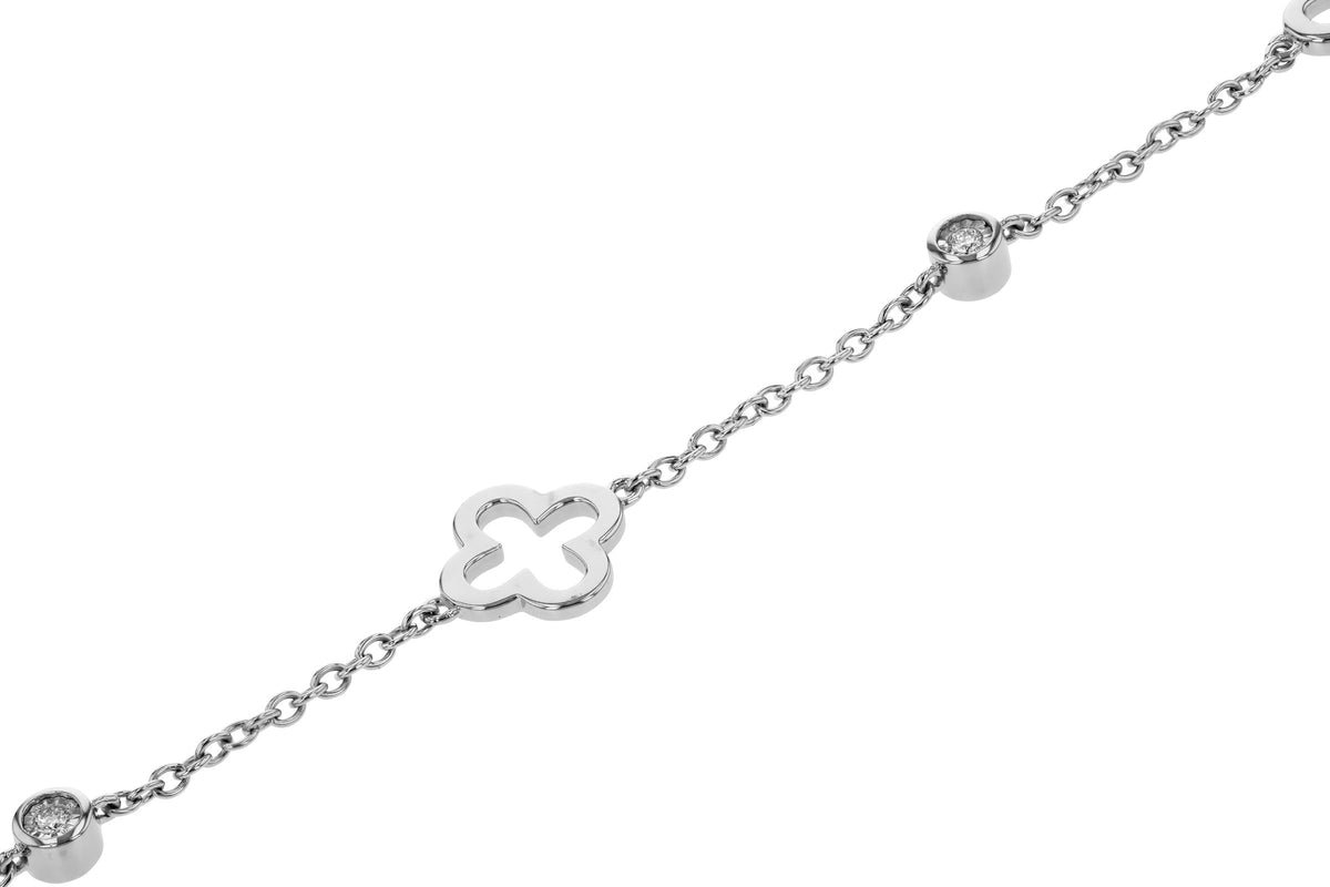 Allison Kaufman Diamond Bracelet in 14K White Gold, 0.06 ctw, alternate view