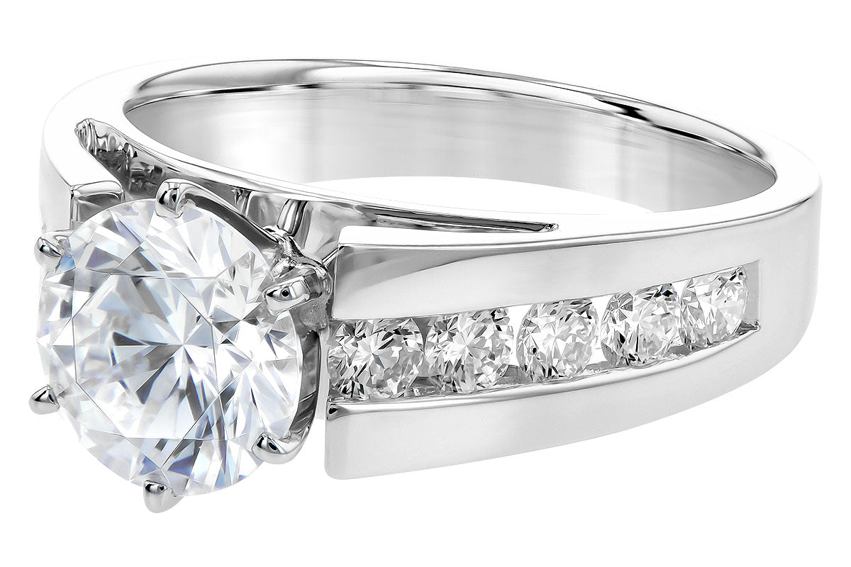 Allison Kaufman Diamond Engagement Ring Semi-Mount in 14K White Gold, 0.76 ctw, alternate view